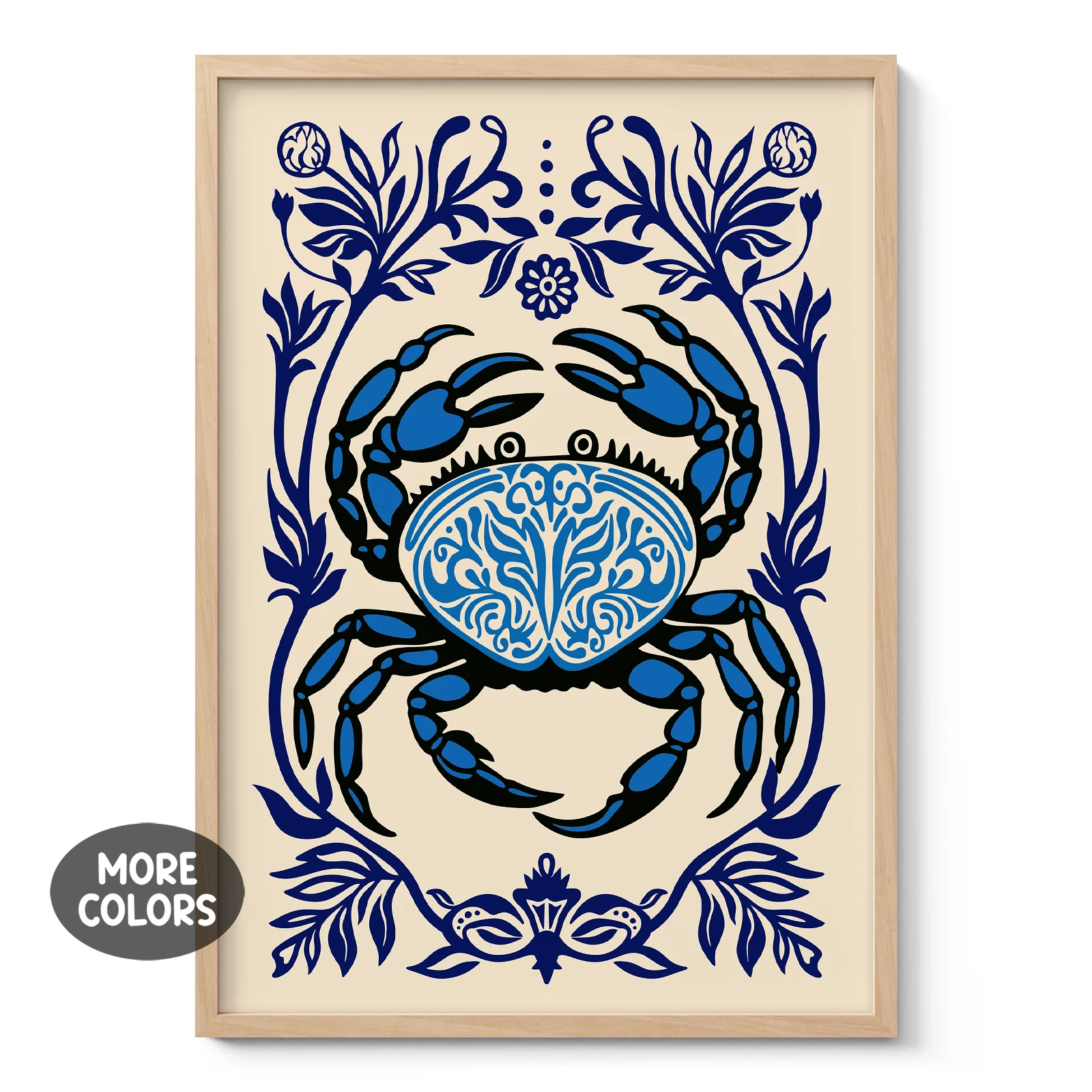 Crab Poster – Retro Kitchen Print