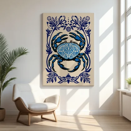 Crab Poster – Retro Kitchen Print