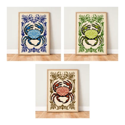 Crab Poster – Retro Kitchen Print