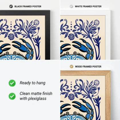 Crab Poster – Retro Kitchen Print