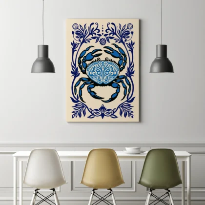 Crab Poster – Retro Kitchen Print