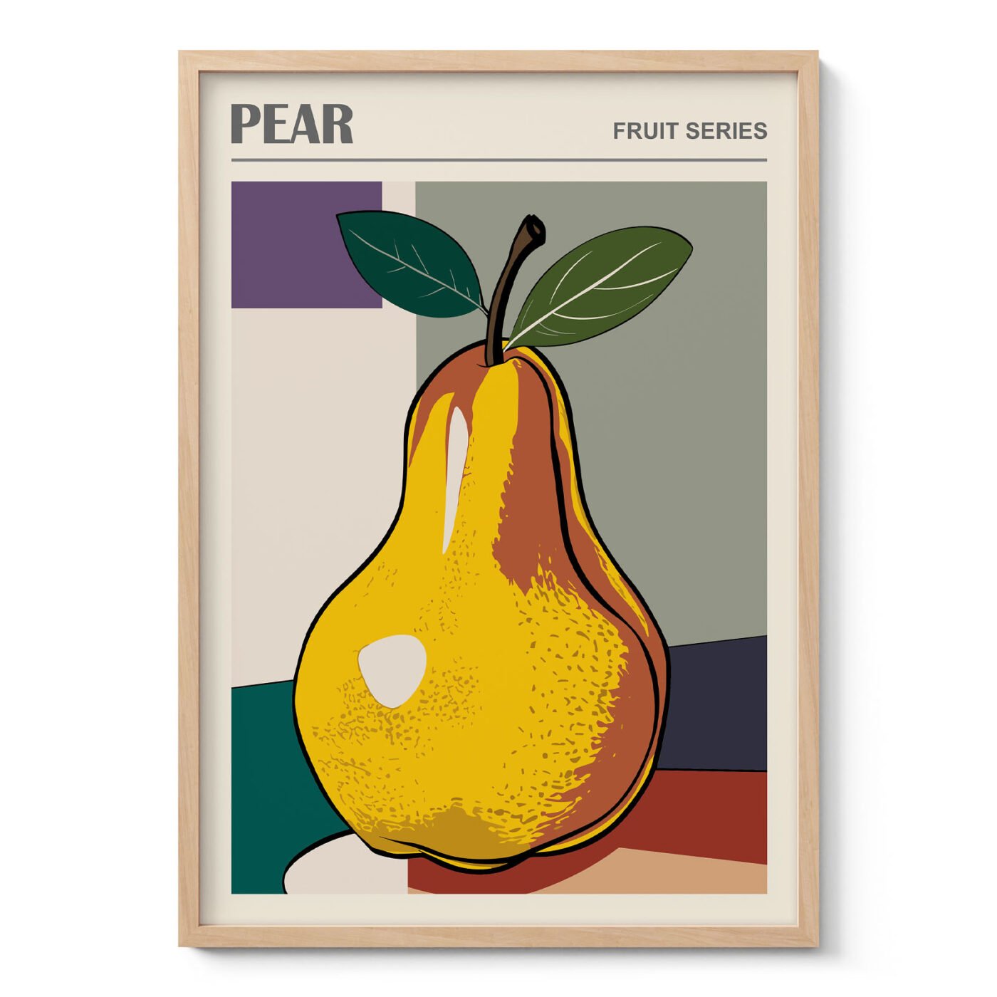 Pear Wall Art – Fruit Poster or Canvas Print