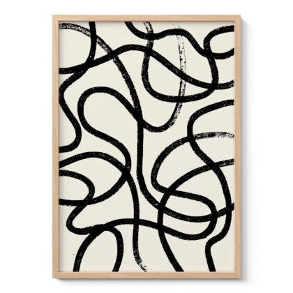 Abstract Line Art Print – Minimalist Wall Decor