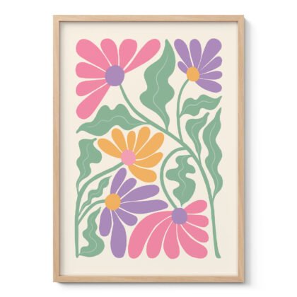 Colorful Flower Wall Art