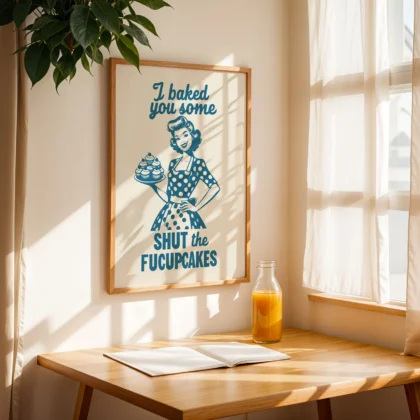 Funny Kitchen Wall Art – I Baked You Some Cupcakes