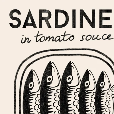 Sardine Wall Art – Black