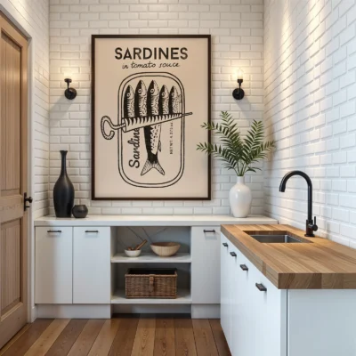 Sardine Wall Art – Black