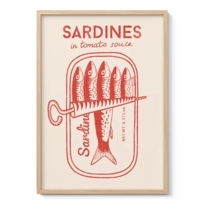 Sardine Wall Art – Red