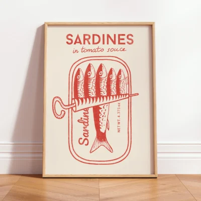 Sardine Wall Art – Red
