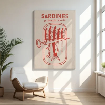 Sardine Wall Art – Red