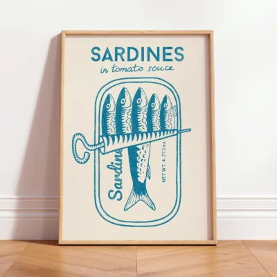Sardine Wall Art – Blue