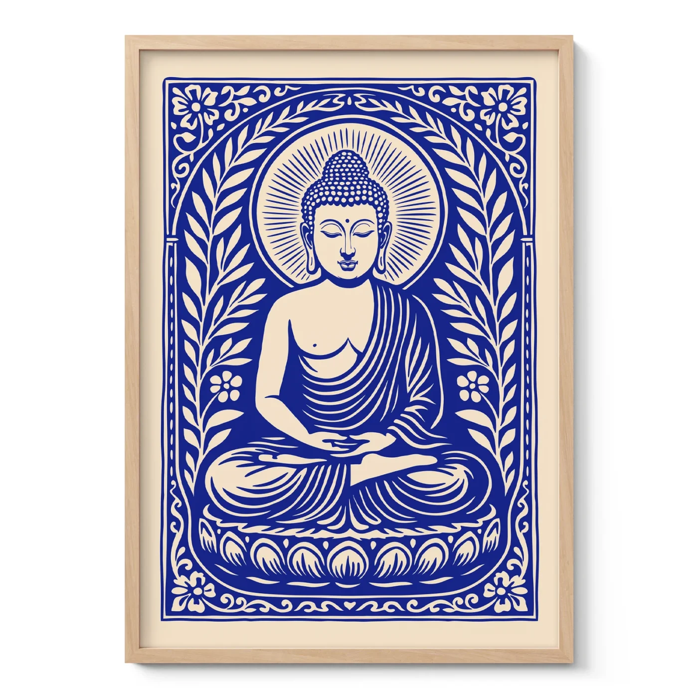 Buddha Wall Art – Retro Spiritual Poster for Home Decor