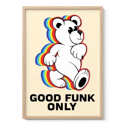 Teddybär Wandbild – Good Funk Only