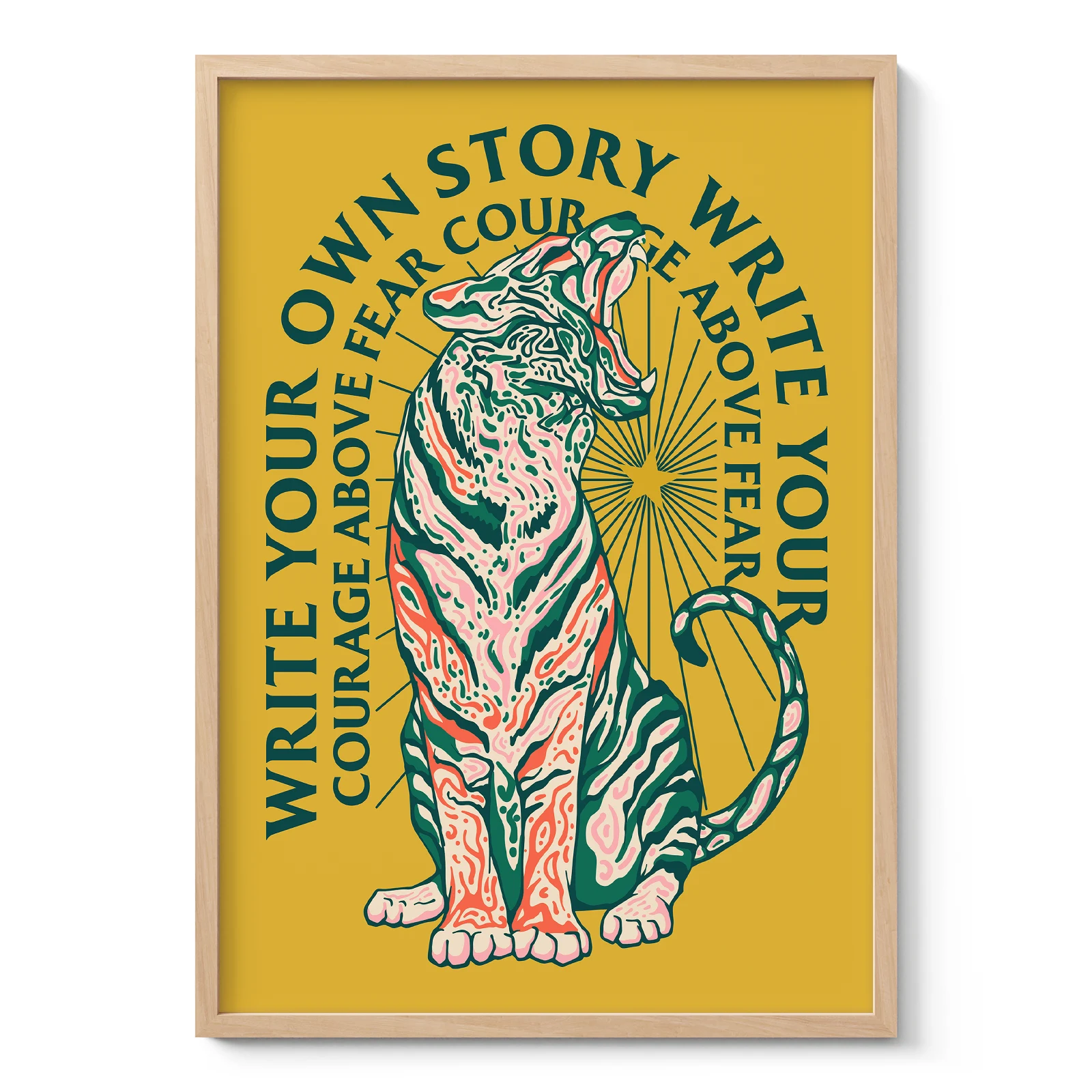 Tiger Wall Art – Write Your Story With Courage