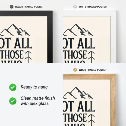 Not All Those Who Wander Are Lost Wall Art