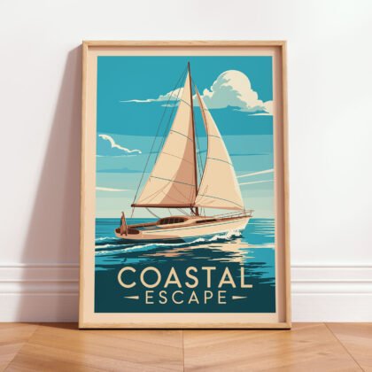 Wandbild – Segelboot und Meeresruhe