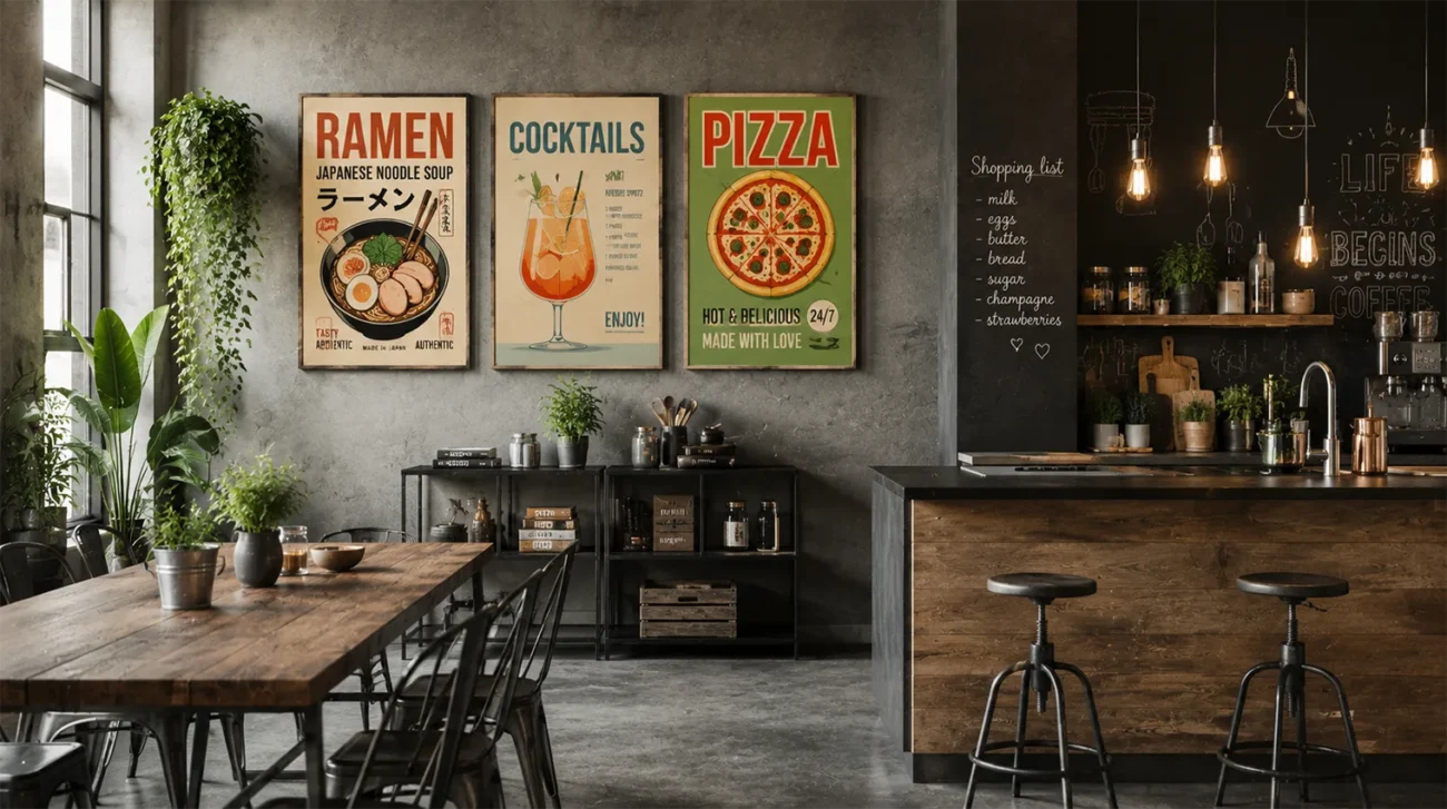 Trendy Kitchen Decor Best Posters and Prints to Brighten Up Your Cooking Space
