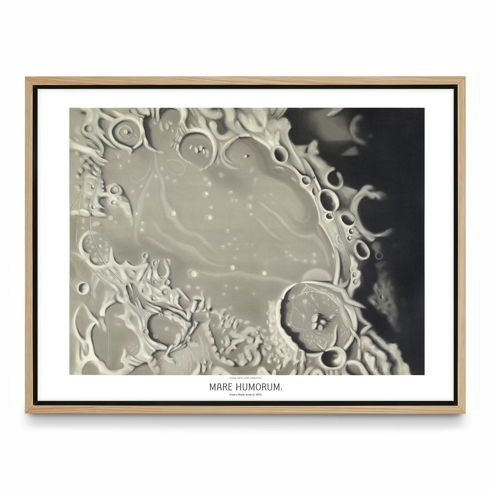 Vintage Moon Map Wall Art