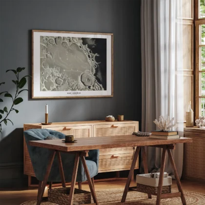 Vintage Moon Map Wall Art