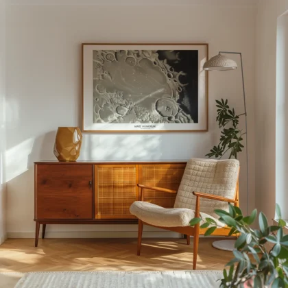 Vintage Moon Map Wall Art