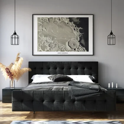 Vintage Moon Map Wall Art