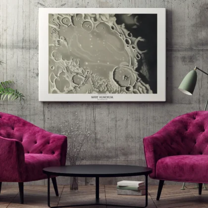 Vintage Moon Map Wall Art