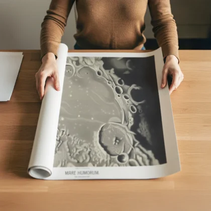 Vintage Moon Map Wall Art