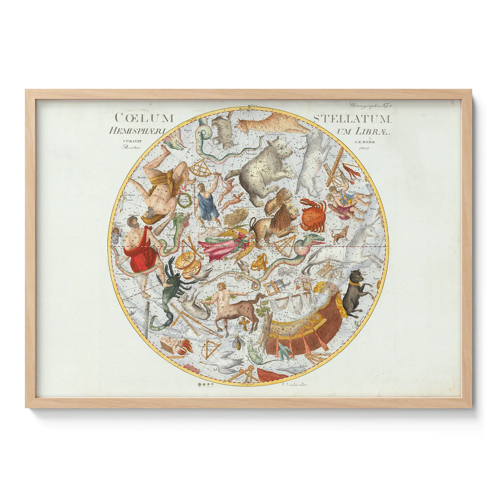 Antique Celestial Constellation Map Wall Art