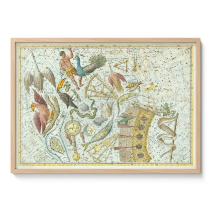 Phoenix constellation vintage wall art poster