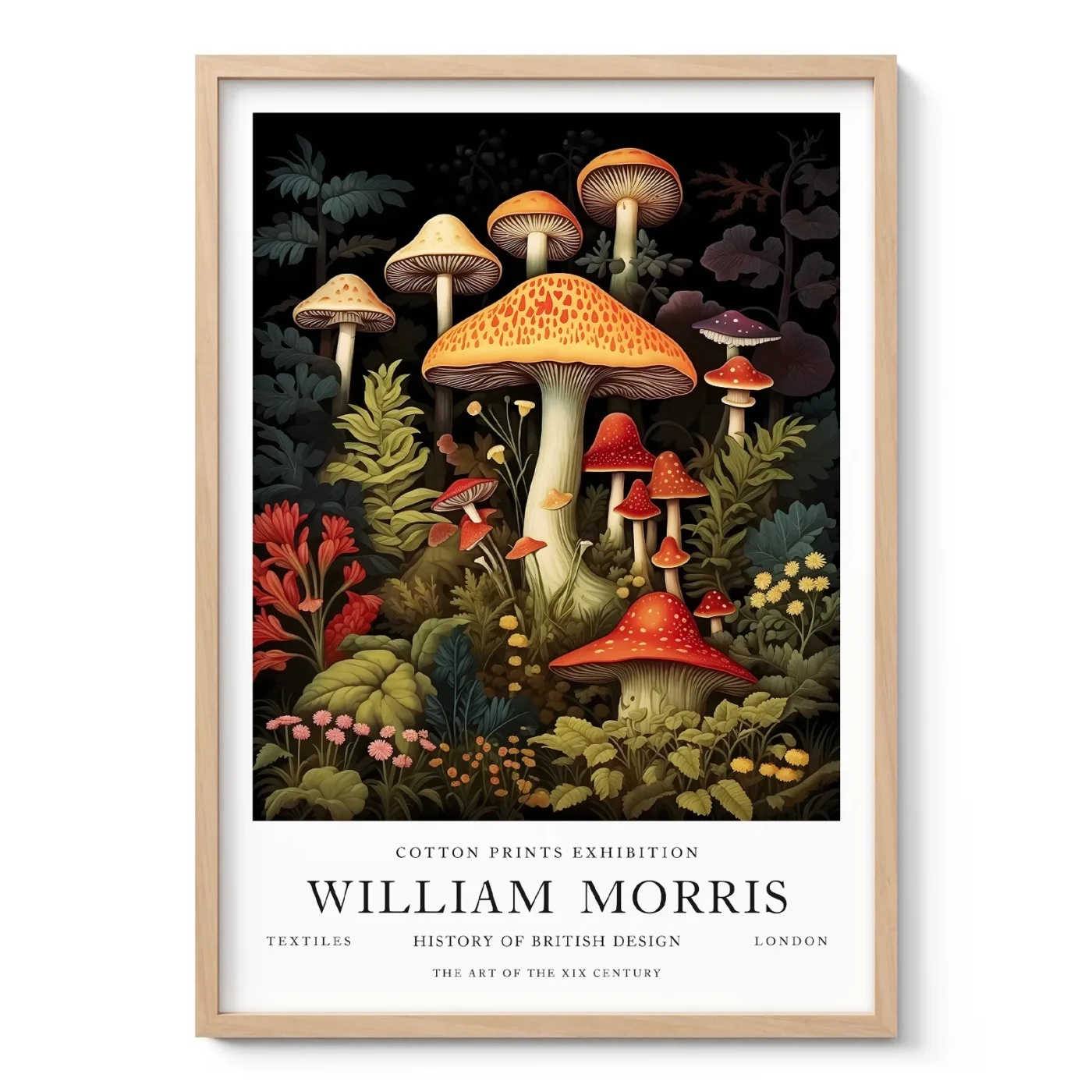 William Morris Mushroom Poster