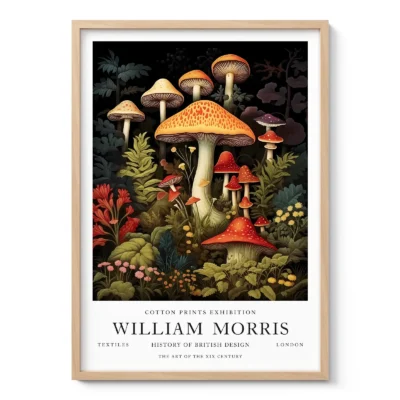 William Morris Mushroom Poster