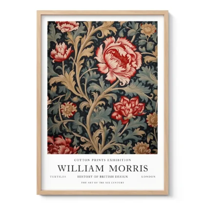 William Morris – Red Flower Wall Art