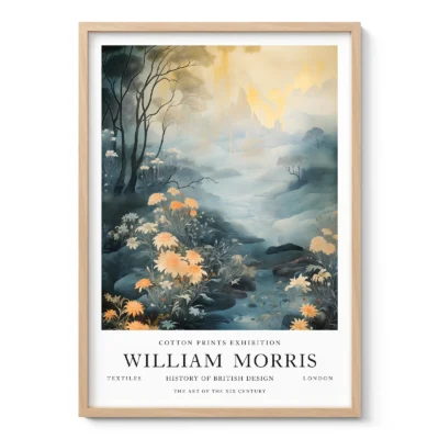 Rūko apgaubtas peizažas – William Morris paveikslas
