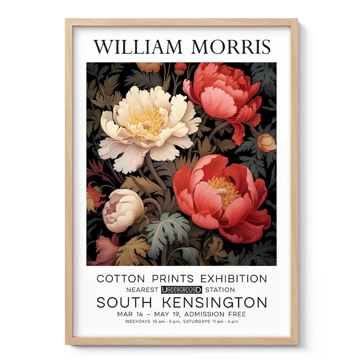 William Morris – Peonies Art Print