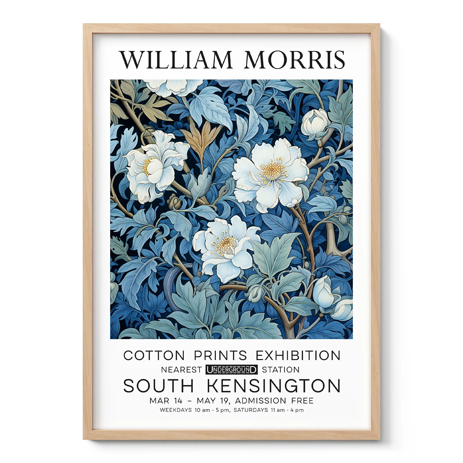 William Morris – Blue Floral Wall Art