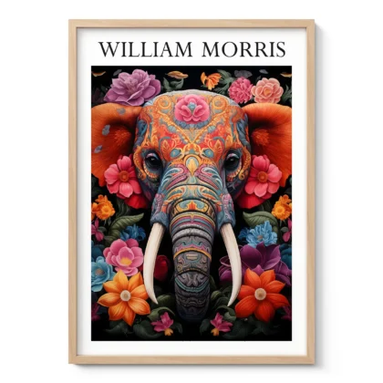 Elefant – William Morris Wandbild