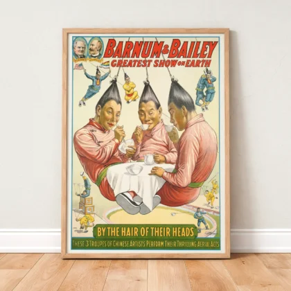 Acrobat Poster – Vintage Circus Advertising Reproduction