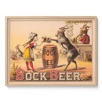 Antique Beer Poster – Vintage Alcohol Advertising Print