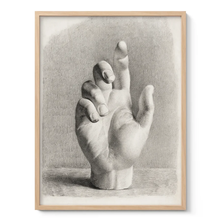 Vintage Hand Drawing Print by Dankvart Dreyer