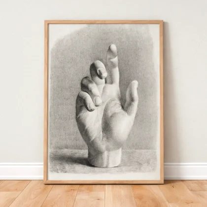 Vintage Hand Drawing Print by Dankvart Dreyer