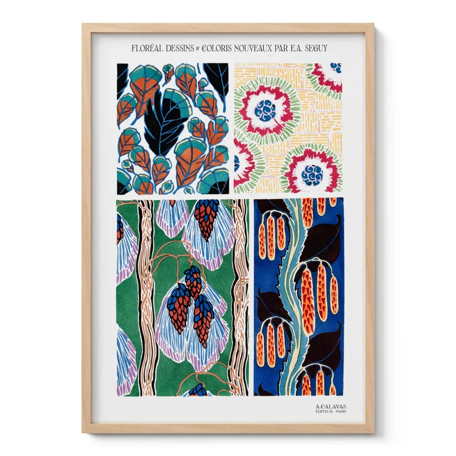 Art Deco Botanical Wall Art by E. A. Seguy