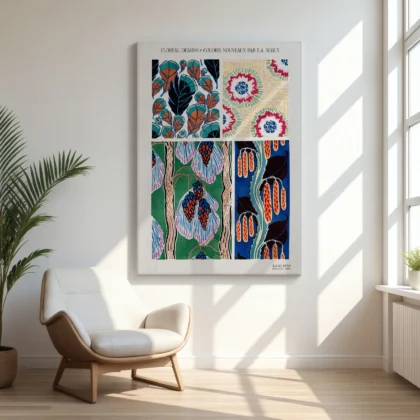 Art Deco Botanical Wall Art by E. A. Seguy
