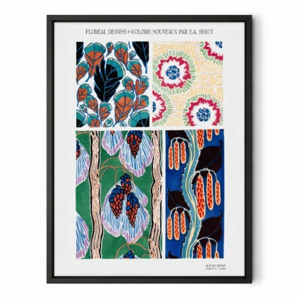 Art Deco Botanical Wall Art by E. A. Seguy