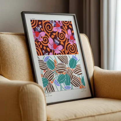 Art Deco Floral Pattern Print by E. A. Seguy