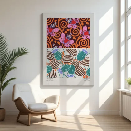 Art Deco Floral Pattern Print by E. A. Seguy
