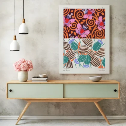 Art Deco Floral Pattern Print by E. A. Seguy
