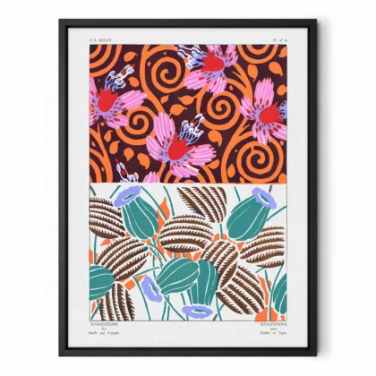 Art Deco Floral Pattern Print by E. A. Seguy