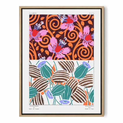 Art Deco Floral Pattern Print by E. A. Seguy