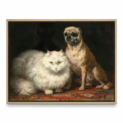 Cat and Dog Wall Art – Two Friends by Henriëtte Ronner-Knip