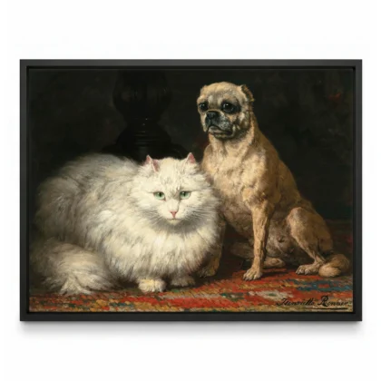 Cat and Dog Wall Art – Two Friends by Henriëtte Ronner-Knip